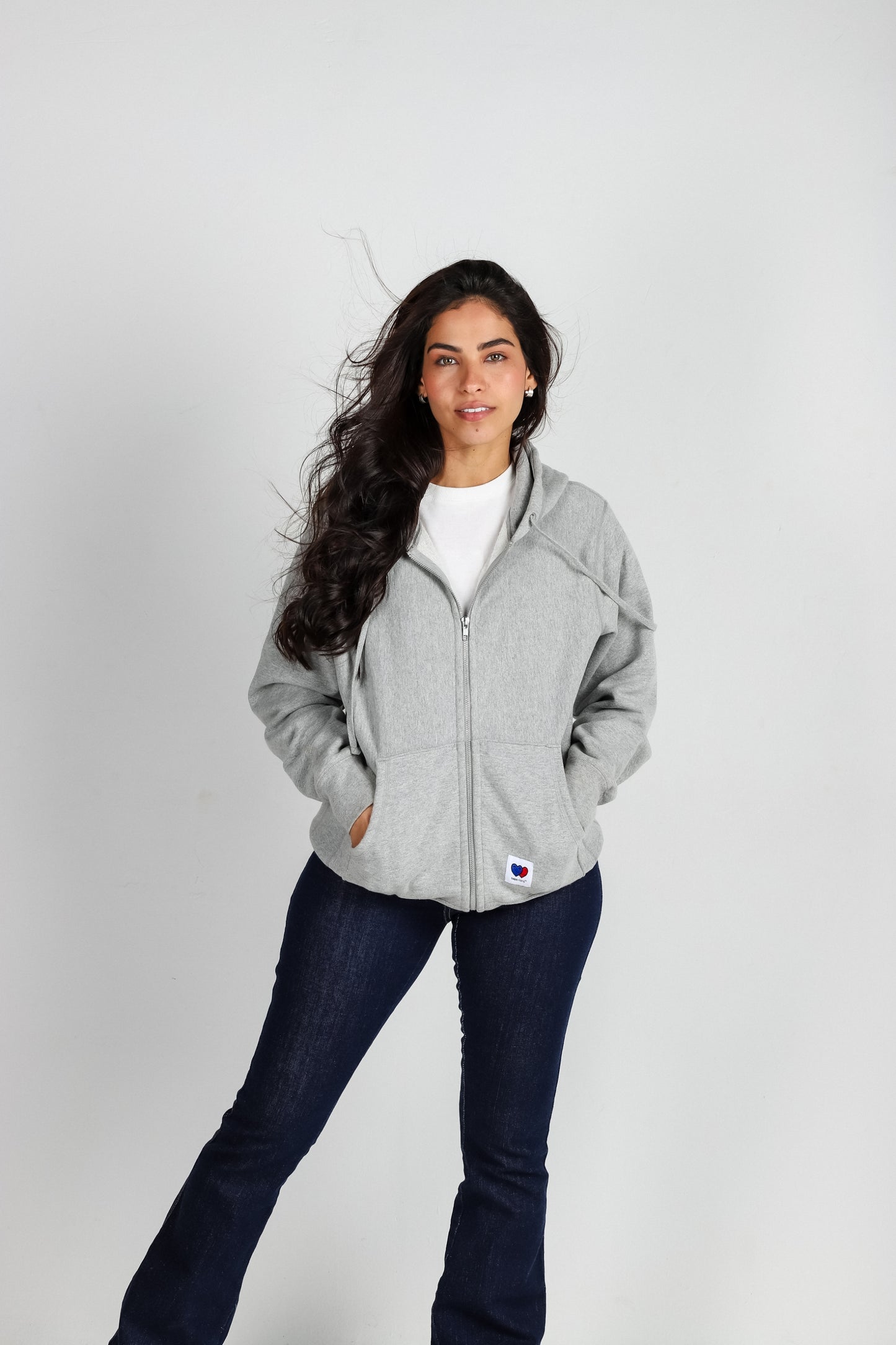 Zip-Up Hoodie - Grey