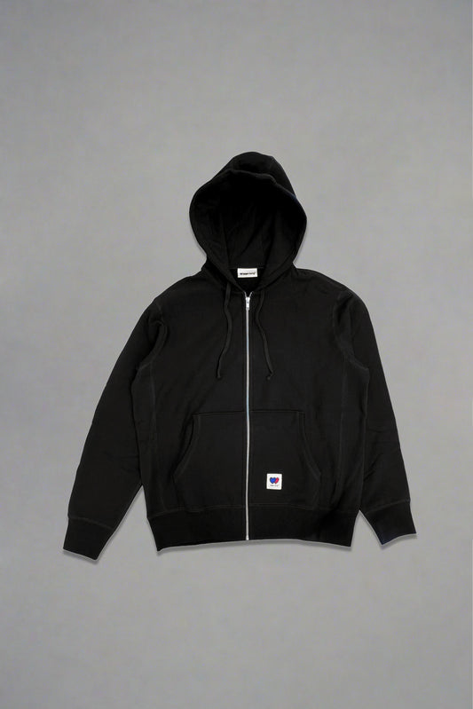 Zip-Up Hoodie - Black